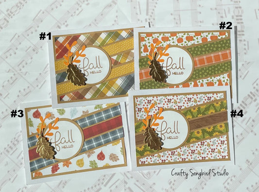 Fall Hello #2 Handmade Cards (Blank Inside)